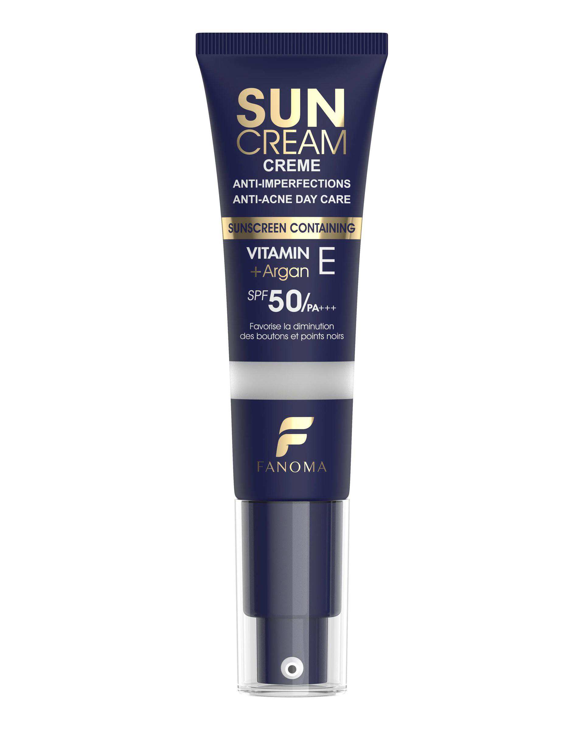 کرم ضد آفتاب بی رنگ SPF50 فاقد چربی فانوما Fanoma مناسب پوست چرب و مستعد جوش