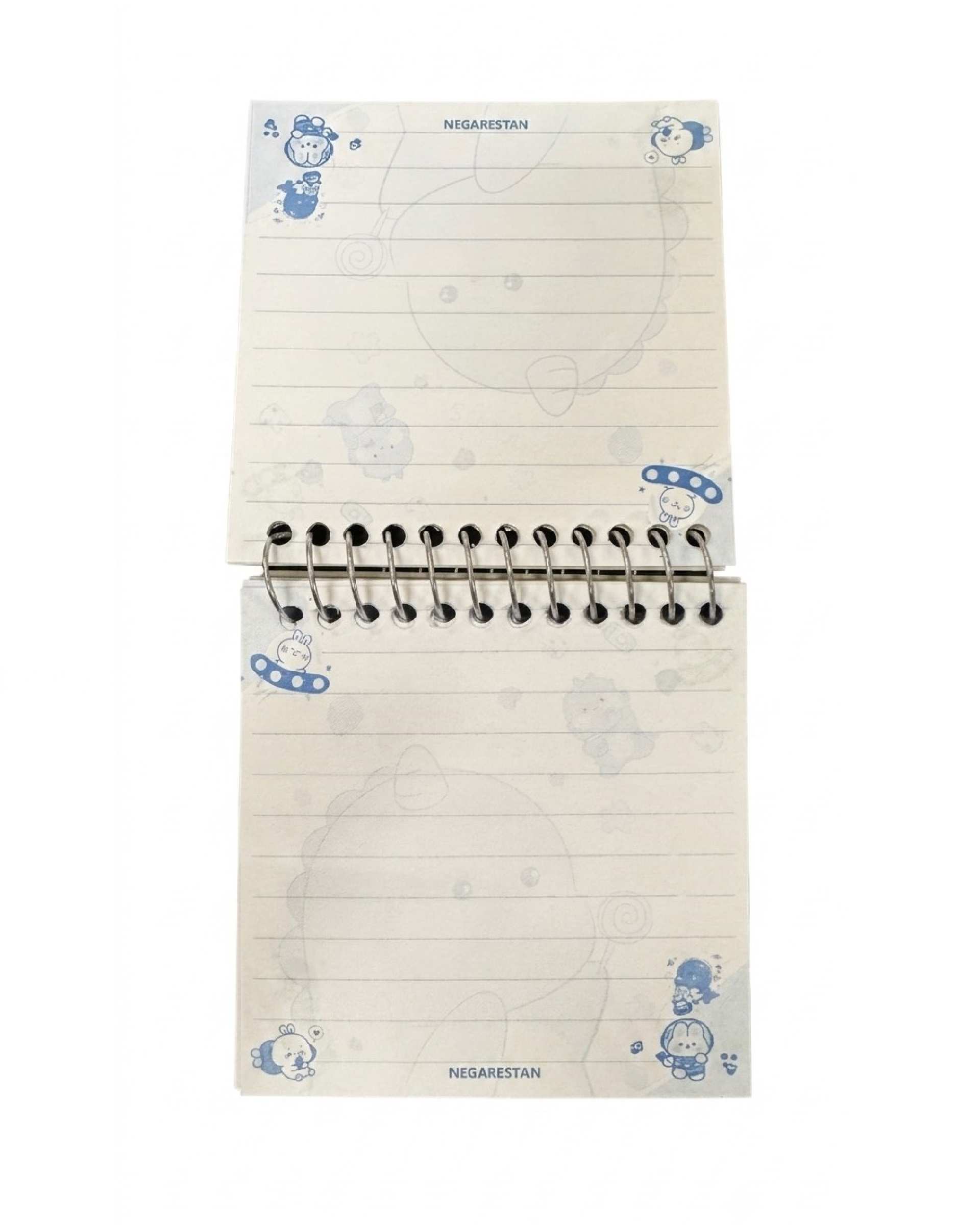 دفترچه یادداشت سیمی 60 برگ کاغذ حاشیه دار طرح کرومی کد 001