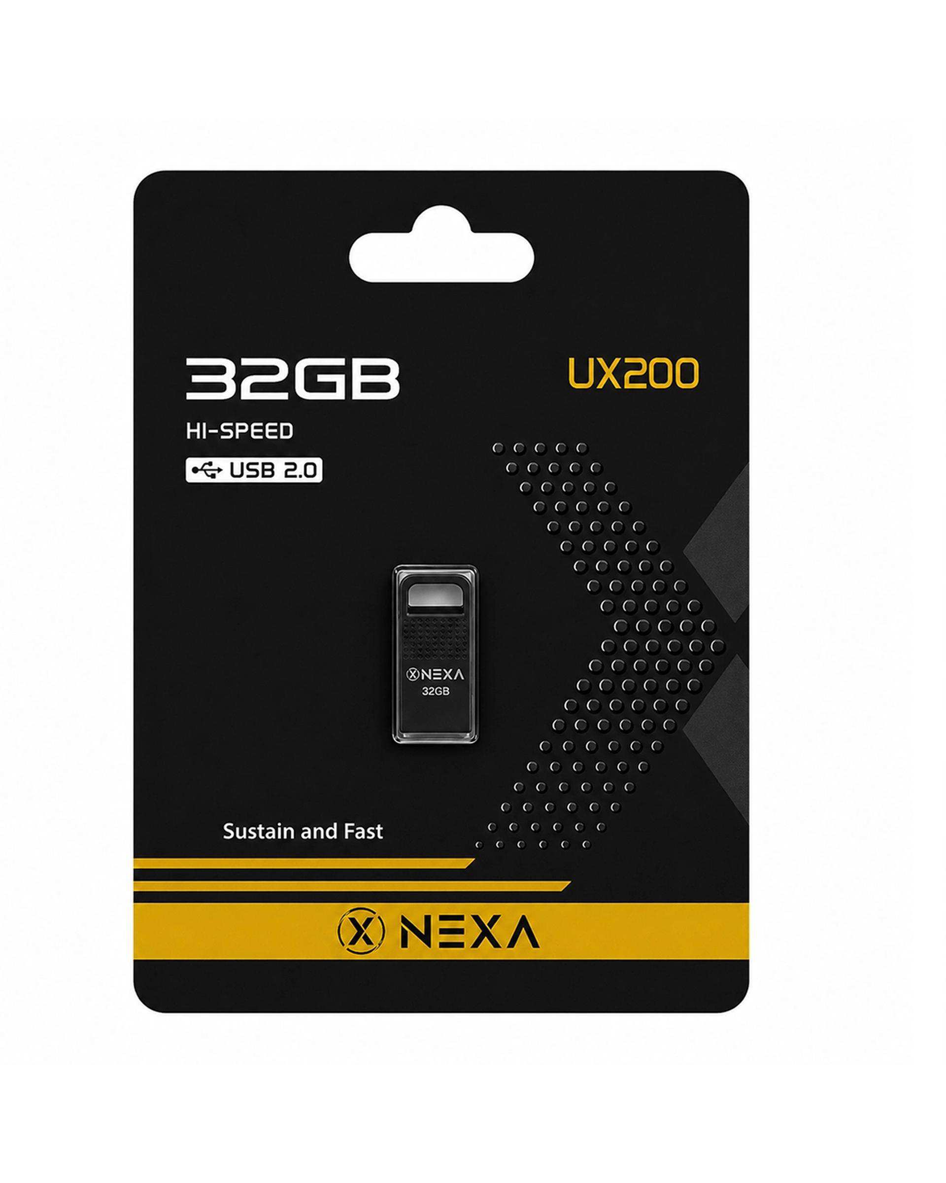 فلش مموری نقره ای نکسا NEXA مدل UX200 HERMES ظرفیت 32 گیگابایت با رابط USB 2.0