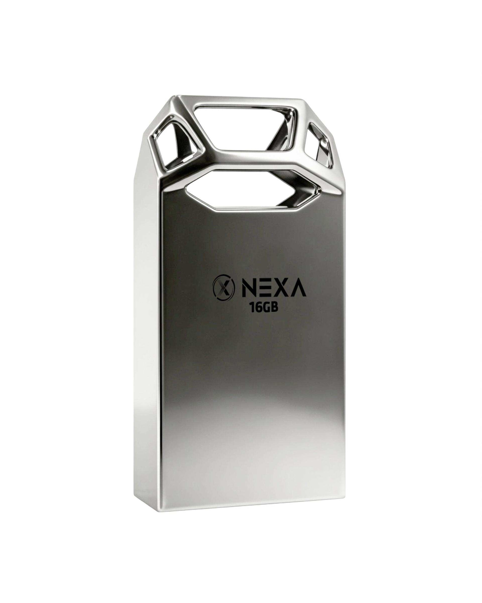 فلش مموری نقره ای نکسا NEXA مدل UX208 CUBIC ظرفیت 16 گیگابایت با رابط USB 2.0