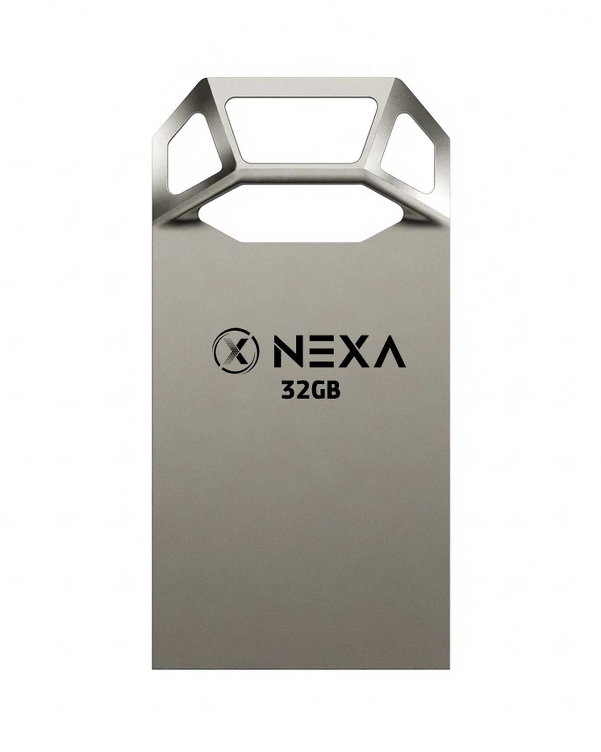 فلش مموری نقره ای نکسا NEXA مدل UX208 CUBIC ظرفیت 32 گیگابایت با رابط USB 2.0