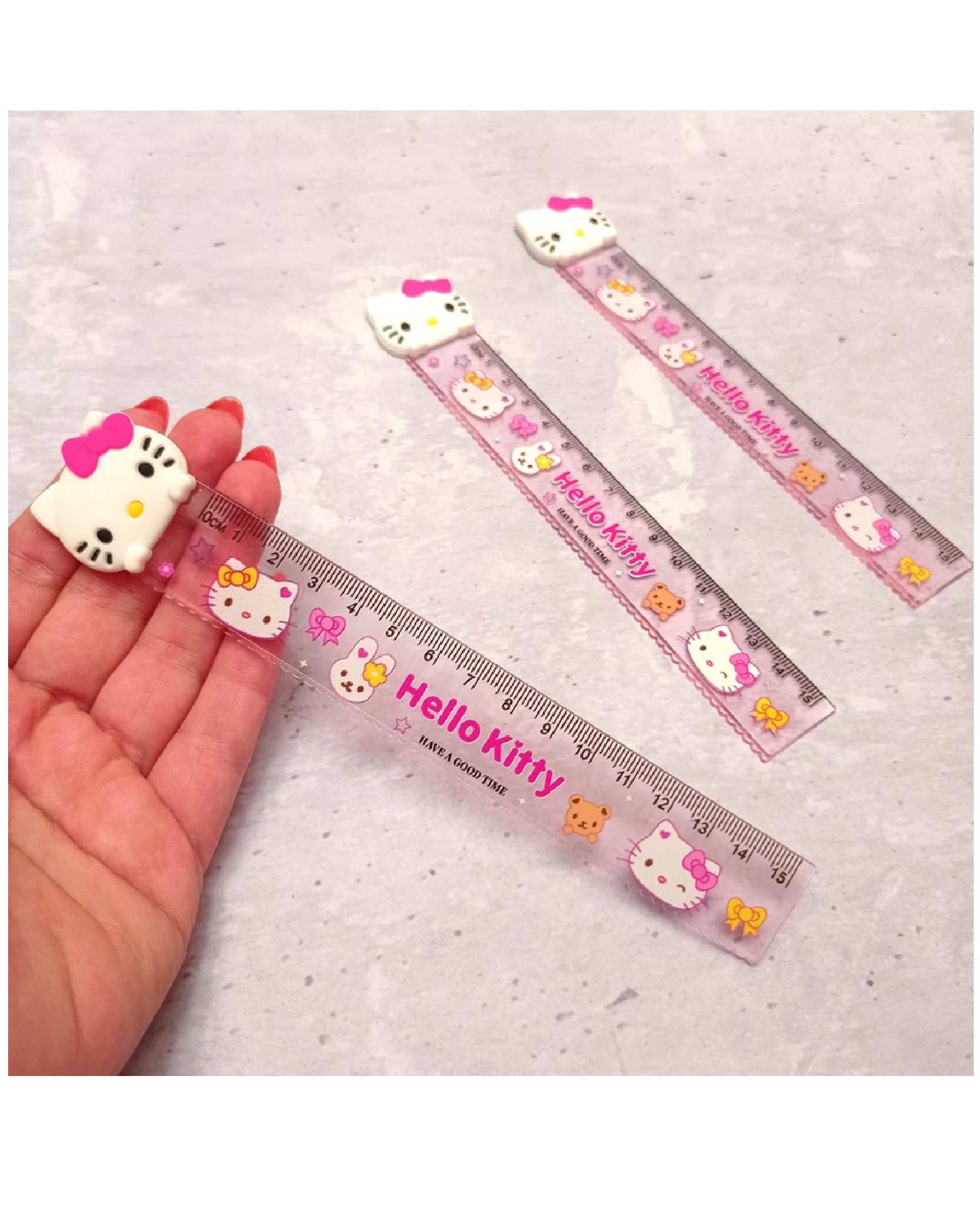 خط کش 15 سانتیمتری مدل کرومی و دوستان کد کیتی Hello Kitty