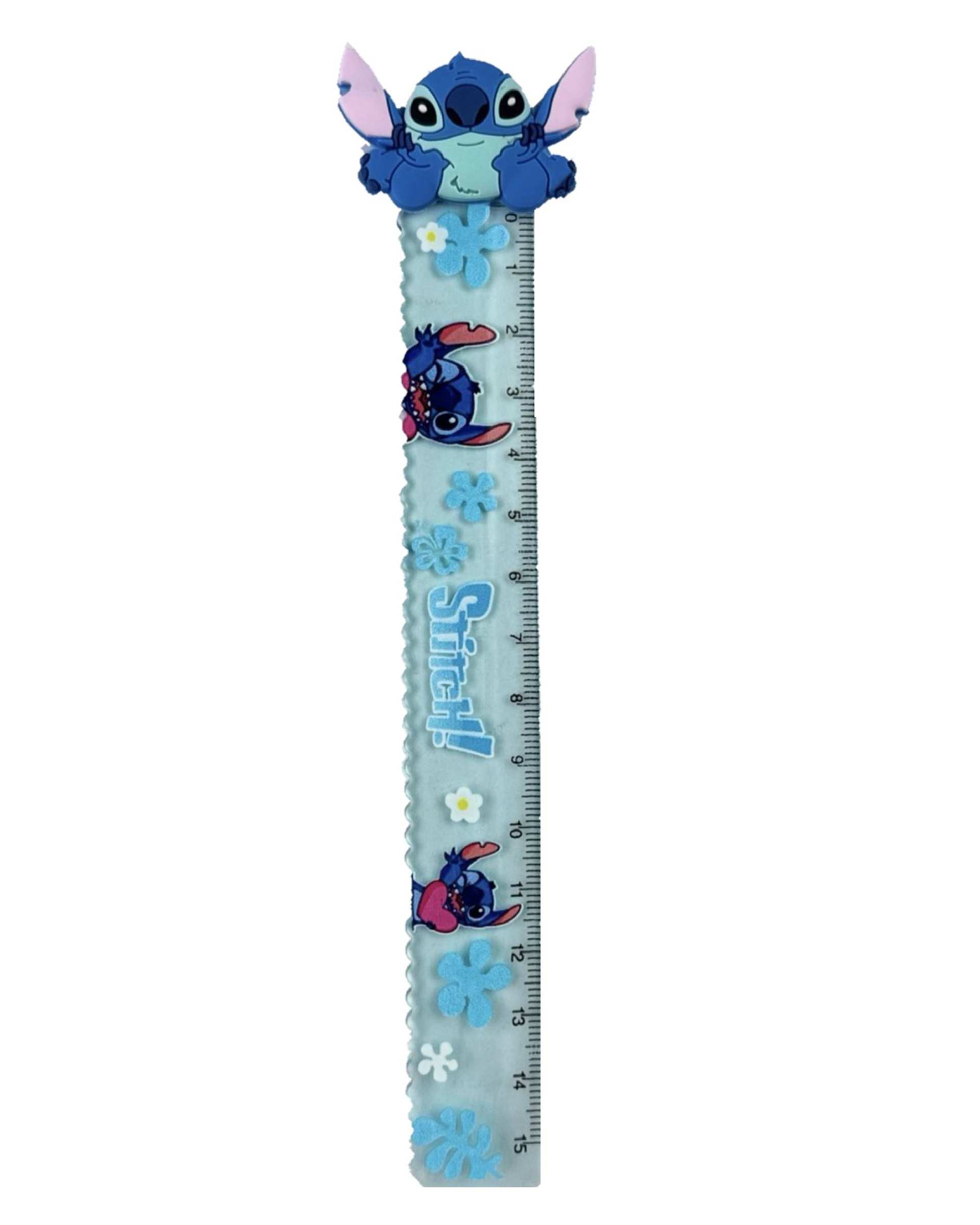 خط کش فانتزی 15 سانتیمتری طرح استیچ stitch کد 001
