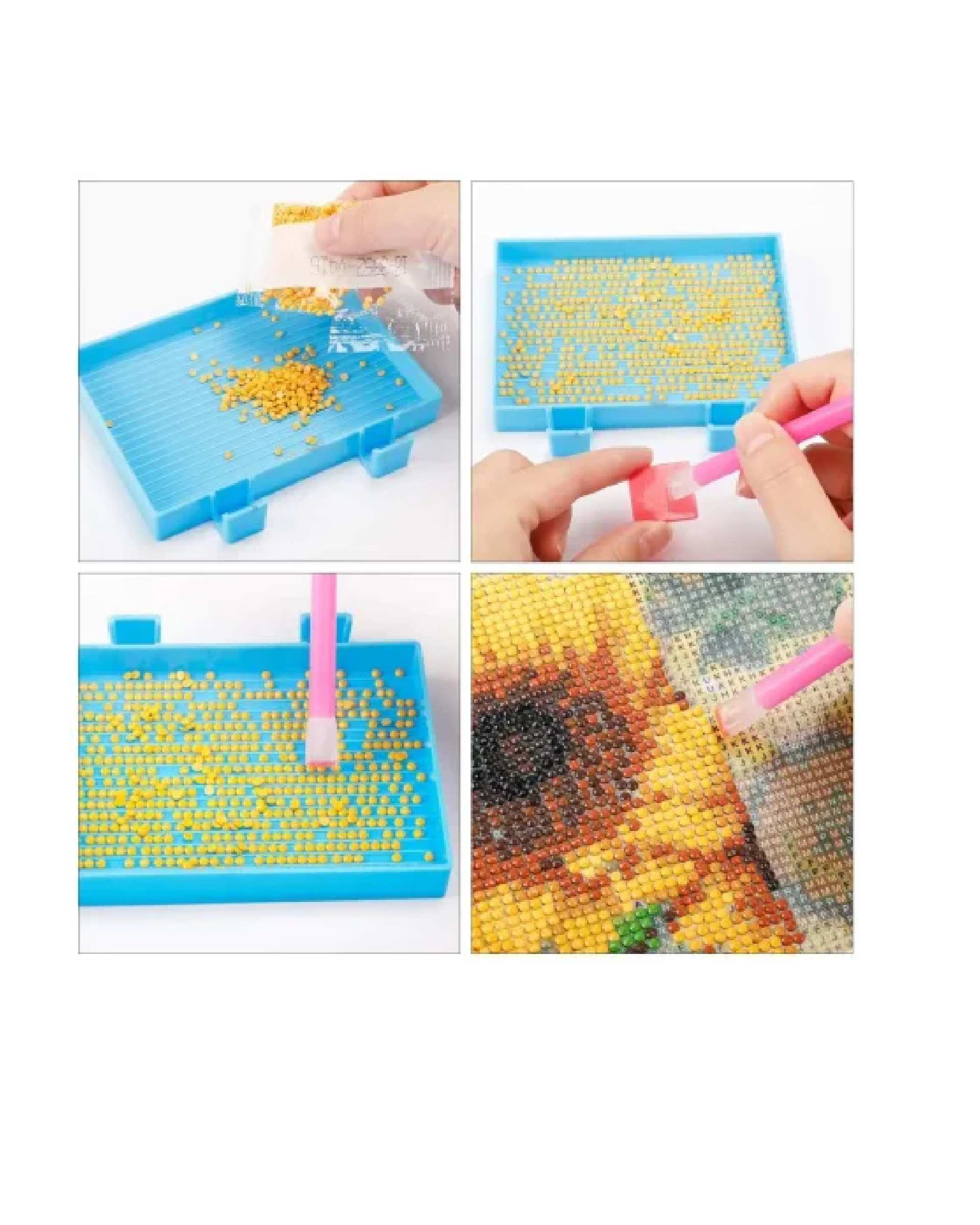 بازی آموزشی تابلو نقاشی الماسی بزرگسال پنج بعدی 5D diamond painting مدل cute little tiger