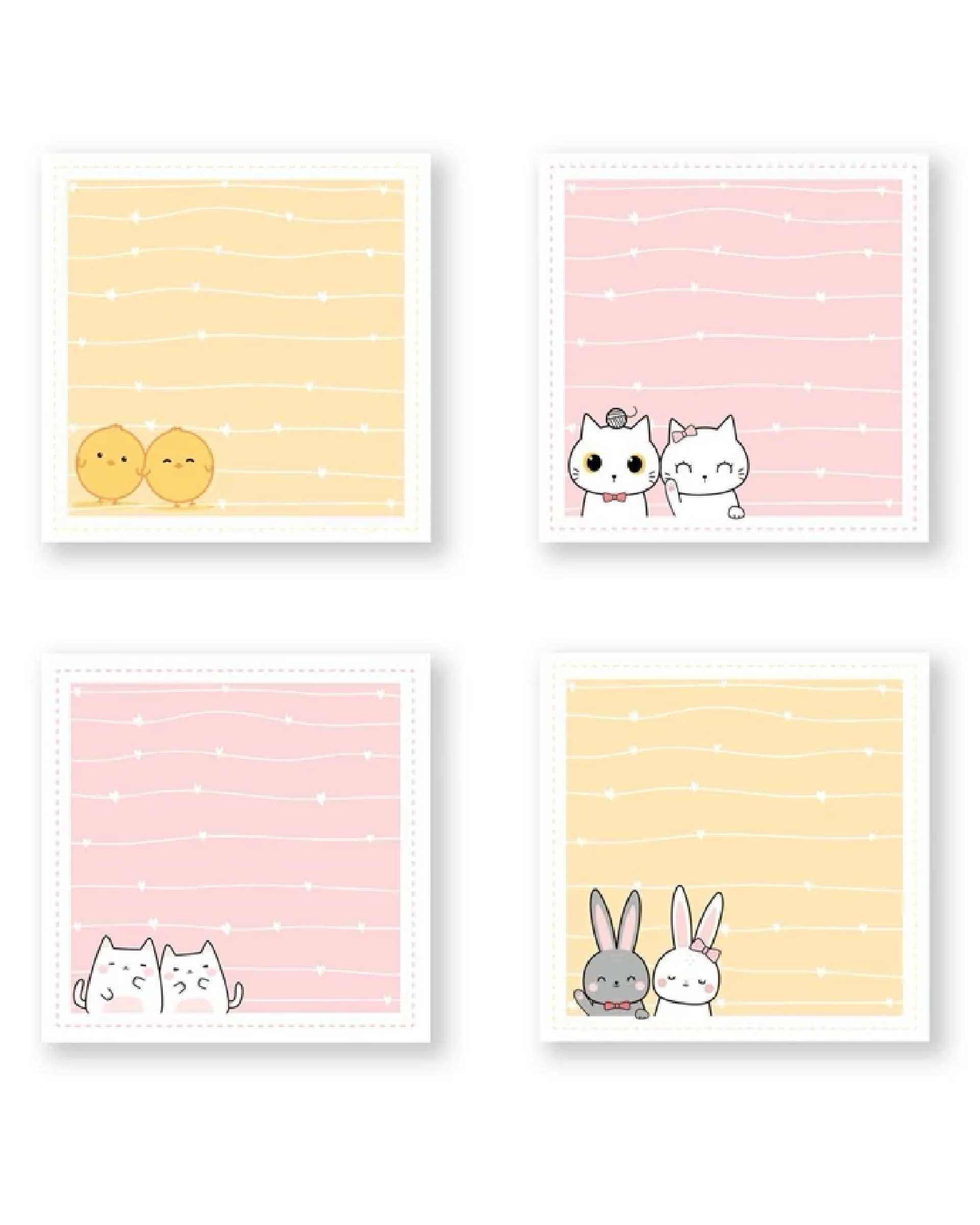 کاغذ یادداشت فانتزی سایز 10x10 طرح جوجه
