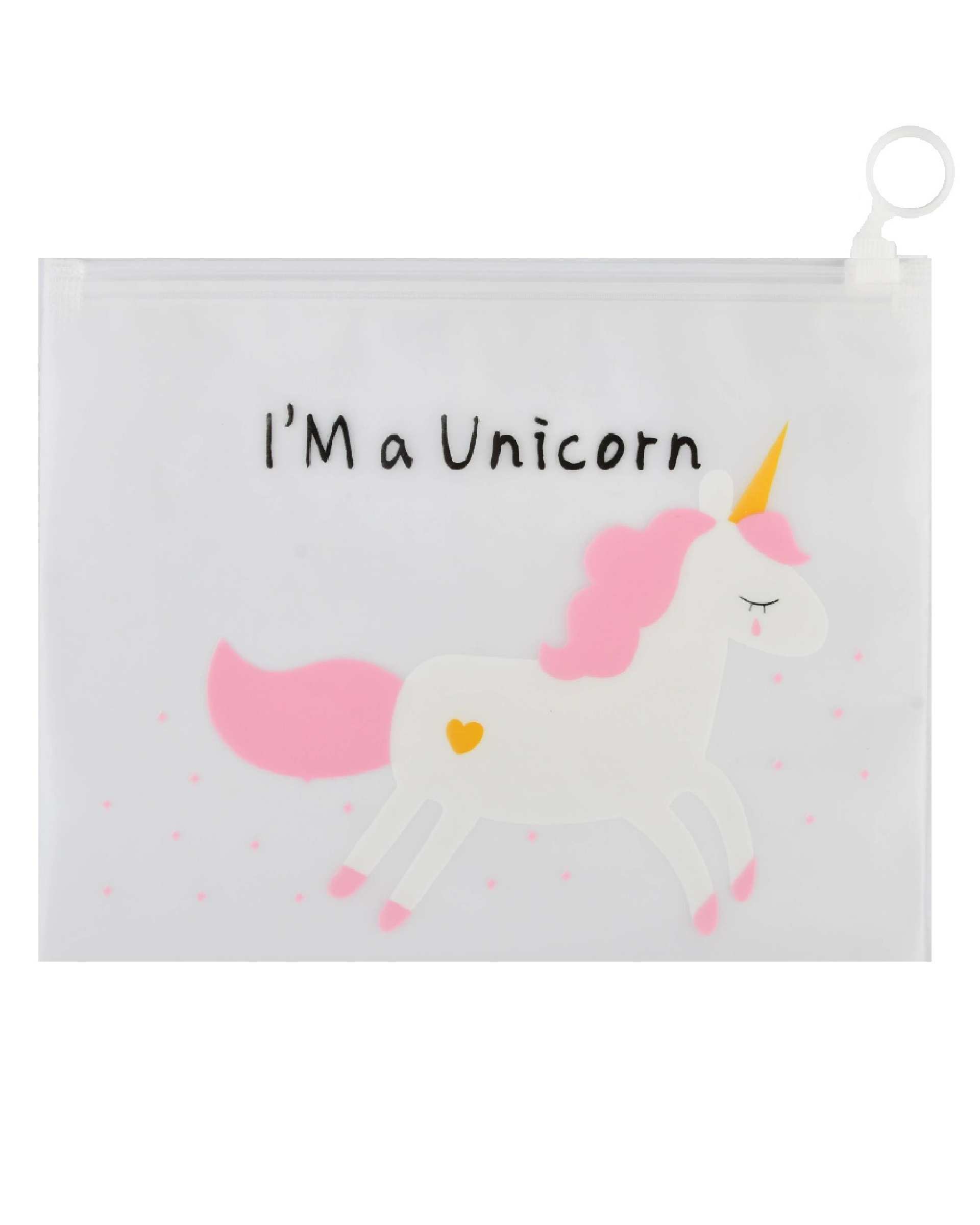 پوشه A5 مدل زیپ دار طرح یونیکورن unicorn