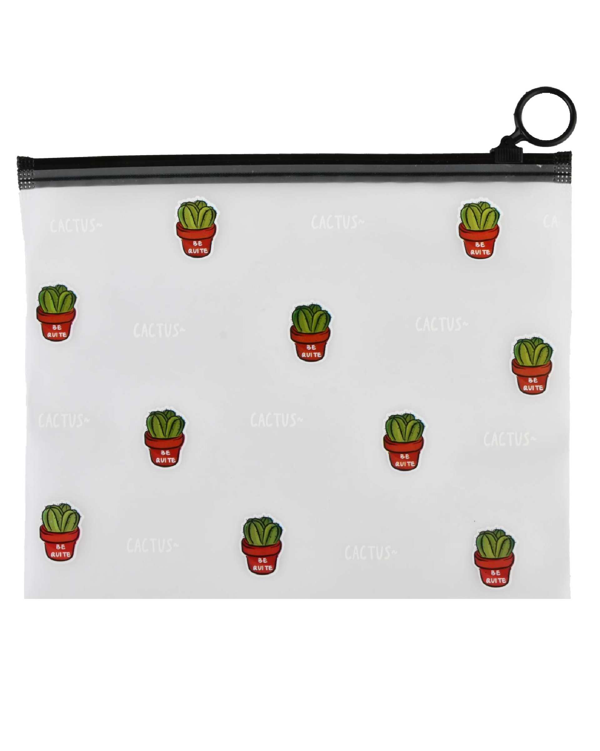 پوشه A5 مدل زیپ دار طرح کاکتوس cactus کد 001