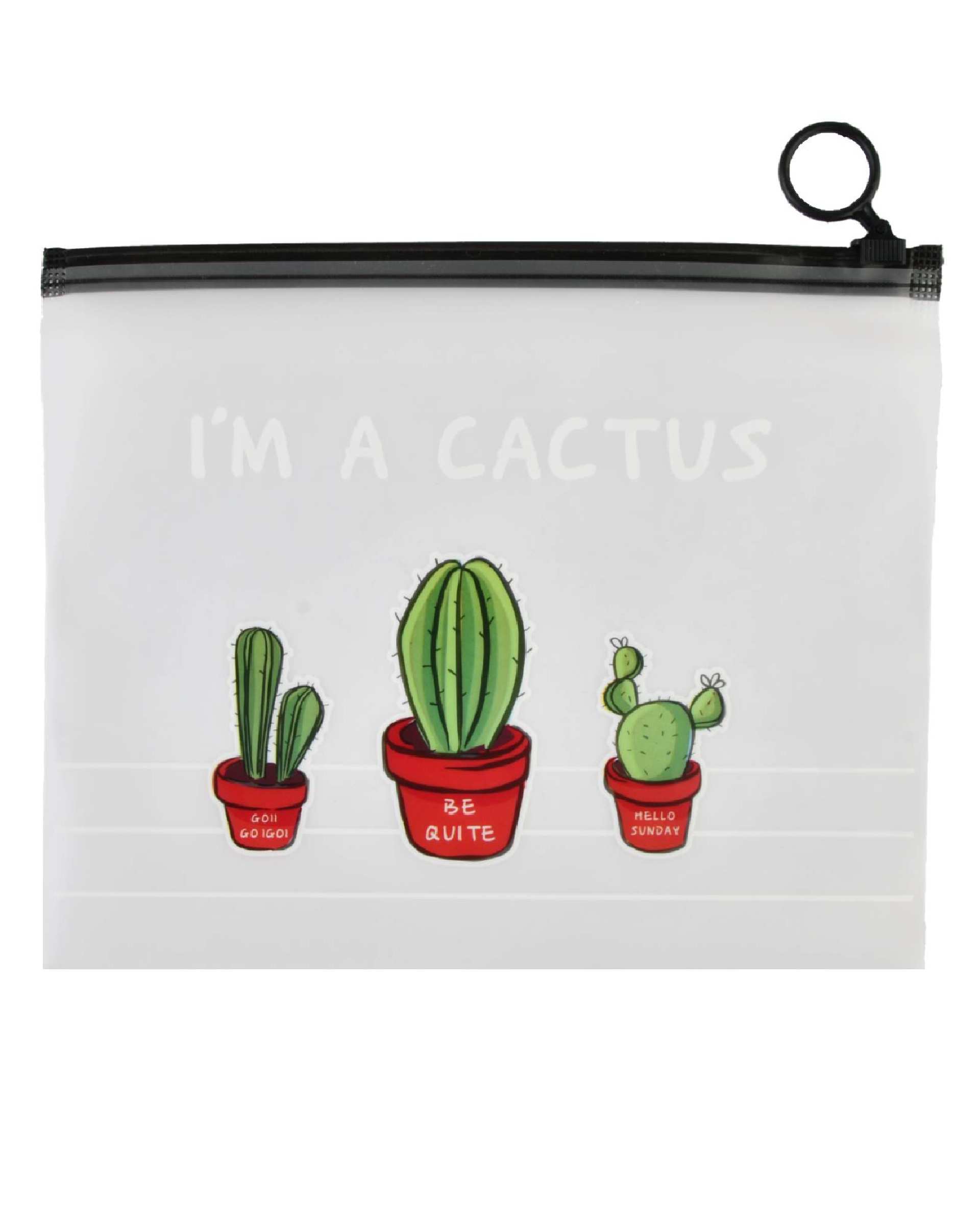 پوشه A5 مدل زیپ دار طرح کاکتوس cactus کد 002