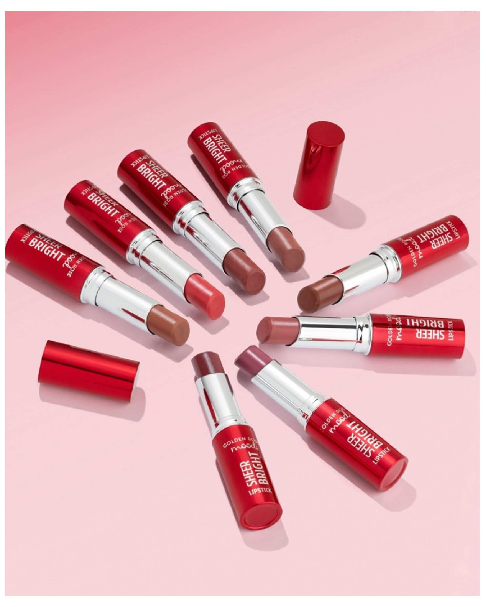 رژ لب جامد شیر برایت Sheer Bright گلدن رز Golden Rose شماره 103 رنگ Coral Red