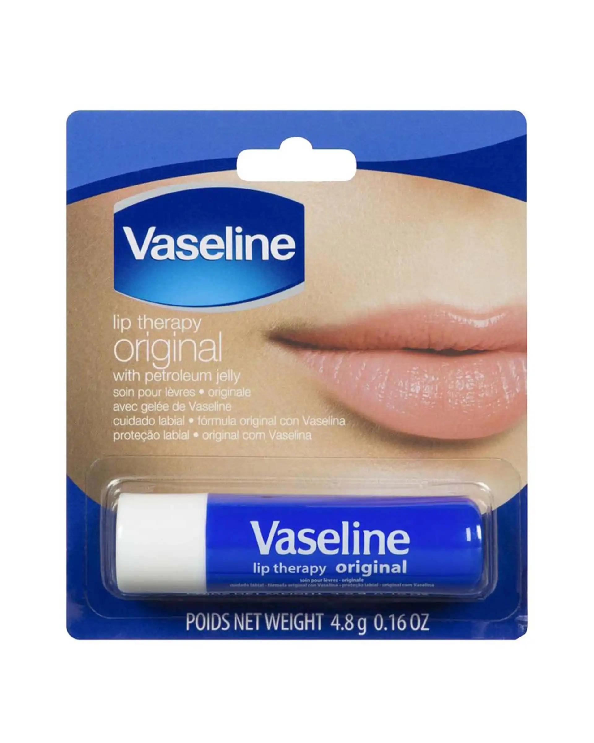 بالم لب نرم کننده و مرطوب کننده وازلین Vaseline مدل Original کد OM1221 وزن 4.8 گرم