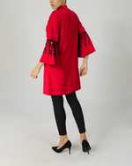 لباس مجلسی زنانه کرپ قرمز زیبو