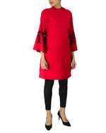 لباس مجلسی زنانه کرپ قرمز زیبو
