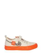 کفش بچگانه کژوال چسبی سفید نارنجی تاتی کیدز
