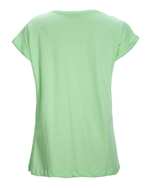  تی شرت زنانه نخی یقه گرد سبز روشن مو
