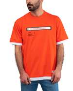 تی شرت مردانه نخی یقه گرد نارنجی جی پی ای