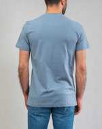 تی شرت مردانه نخی یقه گرد طوسی آبی جی پی ای