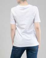 تی شرت زنانه نخی یقه هفت سفید جی پی ای