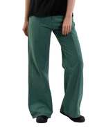 شلوار زنانه جین دمپا گشاد سبز یوروفشن 