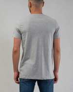 تی شرت مردانه نخی یقه گرد طوسی کوک