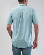پیراهن مردانه آستین کوتاه سبز آبی اگزیتکس