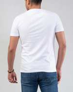تی شرت مردانه نخی یقه گرد سفید اگزیتکس
