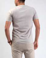 تی شرت مردانه نخی یقه گرد استخوانی اگزیتکس