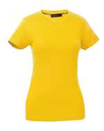 تی شرت زنانه تریکو یقه هفت زرد برنس مدل تارا