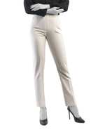 ​شلوار زنانه پارچه ای راسته سفید برنس مدل الوا