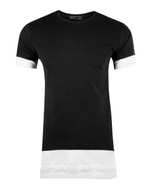 تی شرت مردانه نخی یقه گرد مشکی سفید زانتوس کد 141387