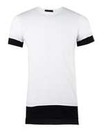 تی شرت مردانه نخی یقه گرد سفید مشکی زانتوس کد 141387