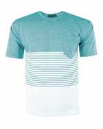 تی شرت مردانه نخی یقه گرد سبز سفید زانتوس کد 141394
