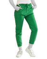 ​شلوار زنانه جین گت دار سبز رویال جین 