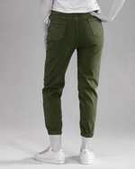 ​شلوار زنانه جین گت دار سبز زیتونی رویال جین 