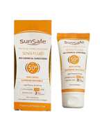 فلوئید ضد آفتاب SPF50 بدون چربی سان سیف Sun Safe مدل Sensi Fluid بی رنگ