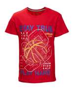 تی شرت پسرانه نخی قرمز هلکا طرح بسکتبال