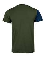 تی شرت مردانه نخی یقه گرد سبز سرمه ای بالون