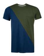 تی شرت مردانه نخی یقه گرد سبز سرمه ای بالون