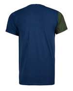 تی شرت مردانه نخی یقه گرد سرمه ای سبز بالون