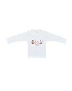 ست تی شرت و شلوار نوزادی نخی سفید اسپیکو مدل آدم برفی